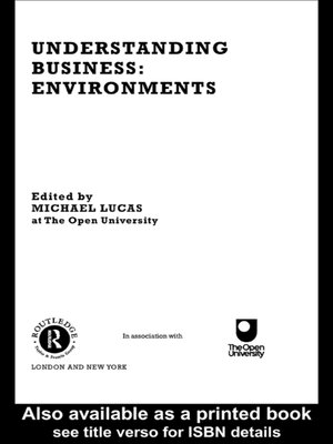 cover image of Understanding Business Environments